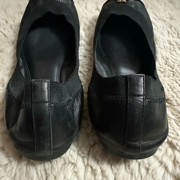 Tory Burch Jolie Leather Ballet Flats Black Size 9 - Picture 5 of 11